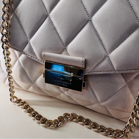 Kate Spade Carey Medium Quilted Flap Shoulder Bag Light Pink - Picture 7 of 11